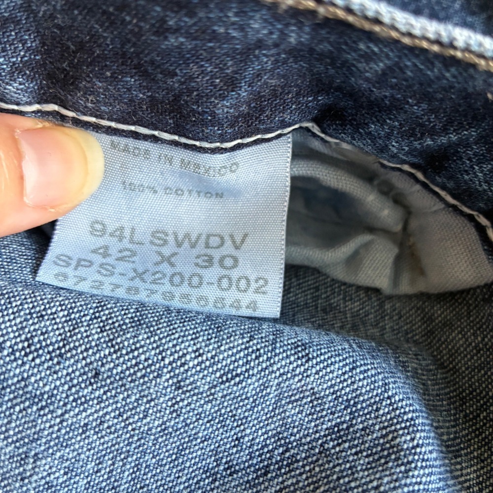 Wrangler Carpenter Jeans Women 42x30 Blue Excellent Workwear High Rise Utility - Picture 7 of 10